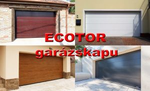 ECOTOR garázskapu - Biztonság, kényelem, esztétikus megjelenés, tökéletes hőszigetelés, hosszú élettartam, legnagyobb szín, forma és felület választék. Európai minőségű szekcionált garázskapu.
