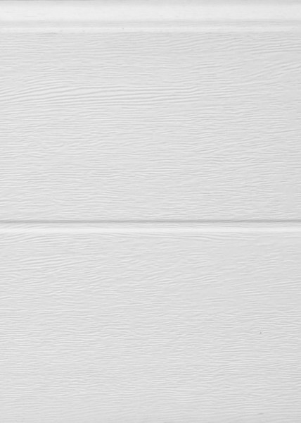 Széles bordás mintázat, fehér, faerezett felület, Ecotor garázskapu panel
